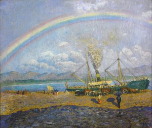 Der Regenschauer. Bucht von Santoña
